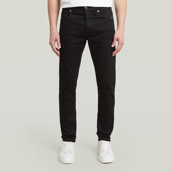 G Star Raw 3301 Slim Jeans in Black 35 x 30 Button Fly Stretch - Picture 1 of 8